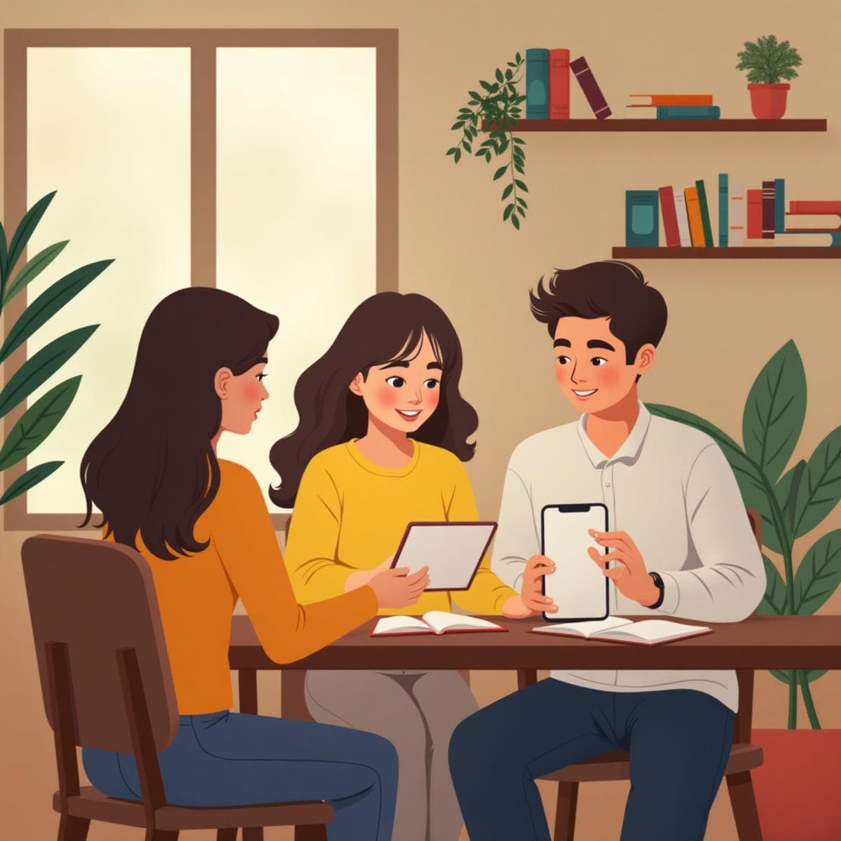 Ilustración de comunicación entre padres y docentes